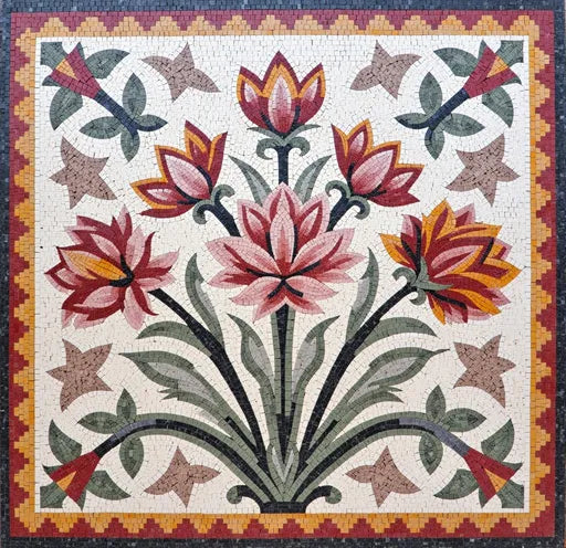 Blooming Flower Mosaic: A Stunning Statement of Nature | Flower Mosaics | iMosaicArt
