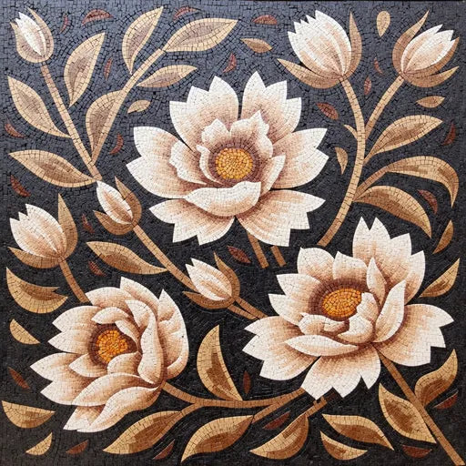 Handcrafted Flower Mosaic: Natureâ€™s Beauty in Every Tile