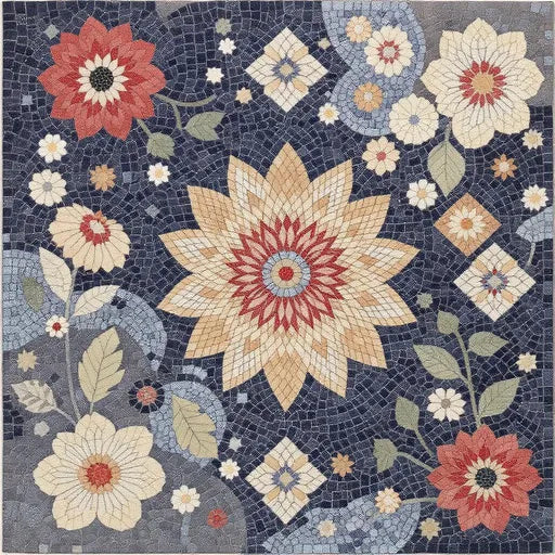 Stonecrafted Sunflowers in a Vase  Floral Stone Mosaic Art