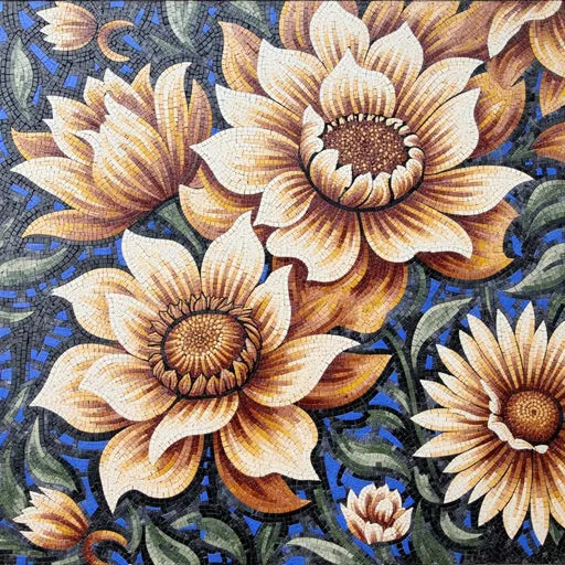 Rose Bouquet Mosaic Art