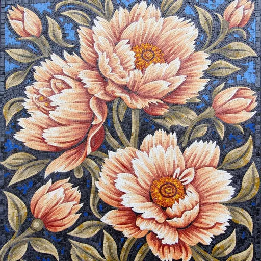 Sunflowers in a Vase Mosaic Art | Flower Mosaics | iMosaicArt