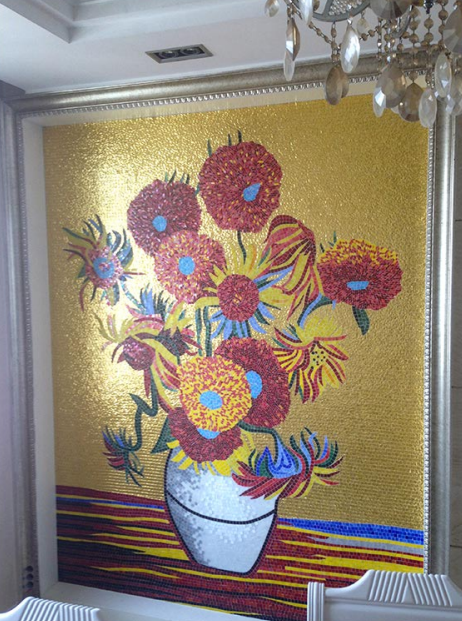 Intricate mosaic artwork