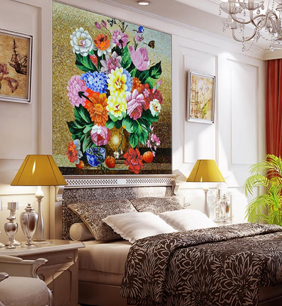 Handcrafted bedroom mosaics