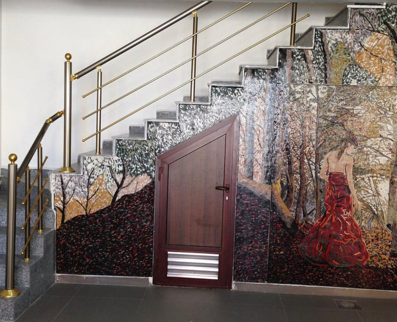 Marble mosaic artwork