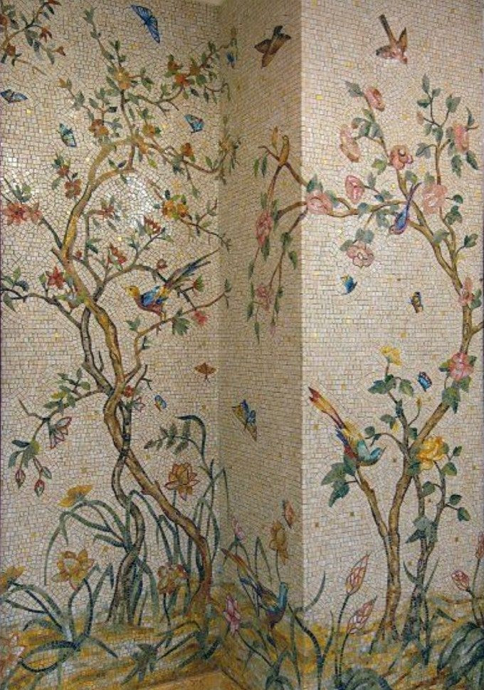 Stylish mosaic tile for bathroom wall