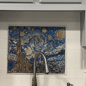 Modern mosaic backsplash