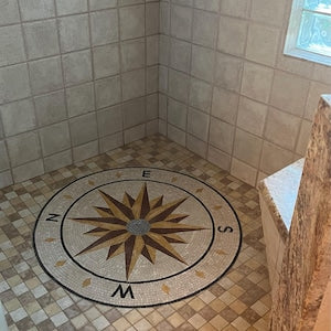 Timeless bathroom mosaic design