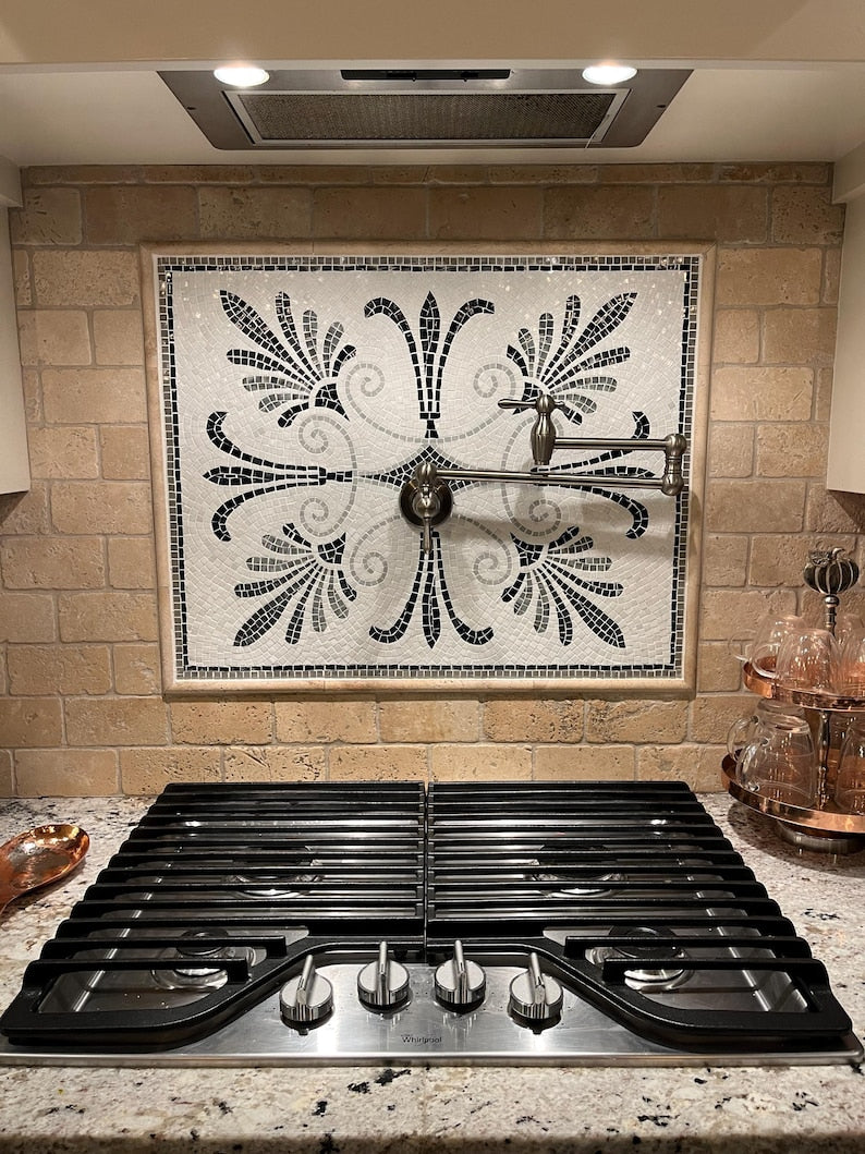 Bespoke mosaic backsplash