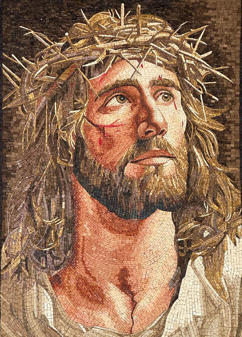 Crown of Thorns Jesus Mosaic Icon