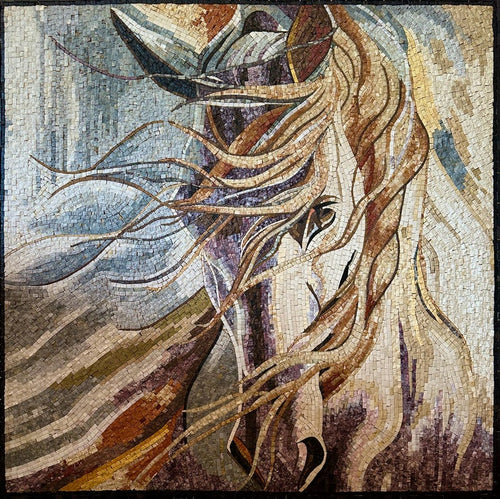 Abstract Horse Mosaic Art
