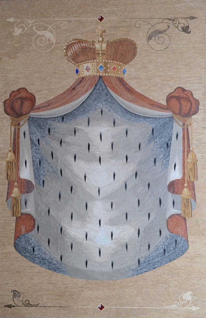 Royal Mantle and Crown Mosaic Art