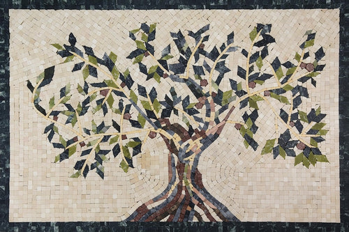 Spreading Tree of Life Marble Mosaic Art