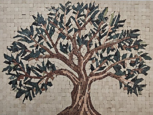 Classic Tree of Life Marble Mosaic Art