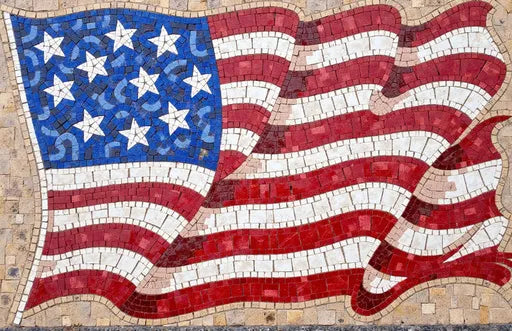 Flag-Inspired Mosaic Art: A Tribute to National Pride