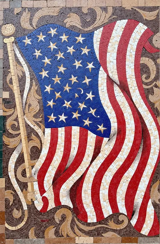 Patriotic Mosaic Flags: Celebrating Heritage Through Art