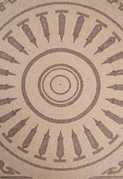 Radial Spokes and Circles Mosaic | Geometric Mosaics | iMosaicArt
