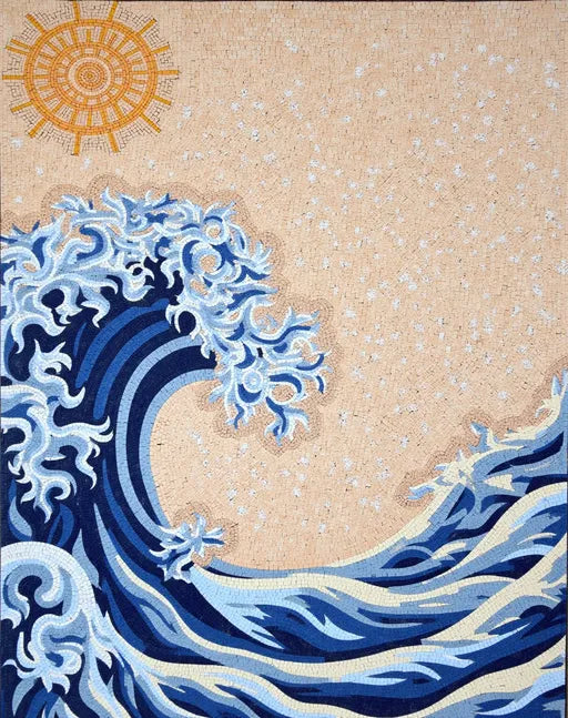 The Great Mosaic Wave | Nautical Mosaics | iMosaicArt