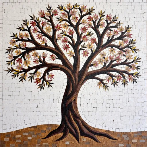 Autumnal Tree of Life - Mosaic Art