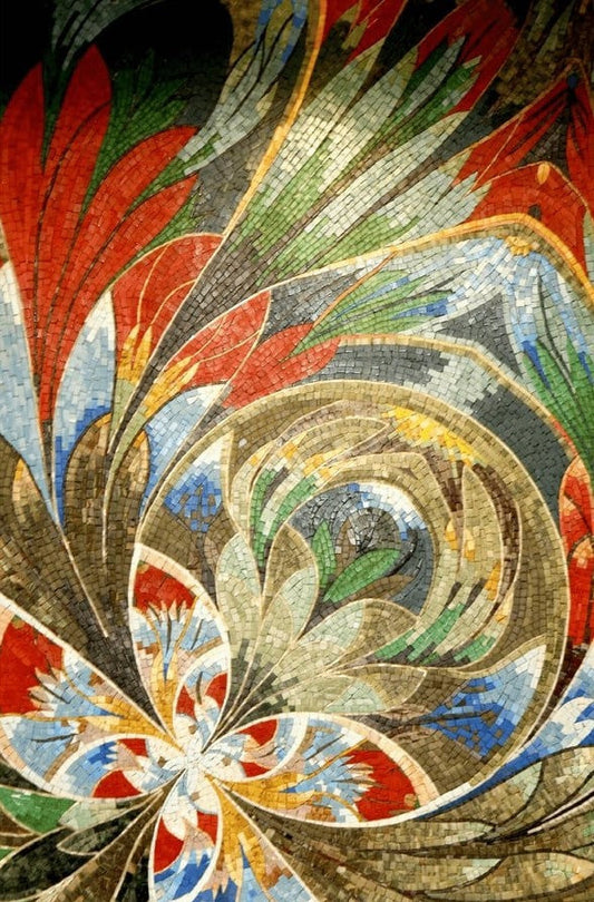 Colorful Floral Mosaic- Abstract Mosaic Art