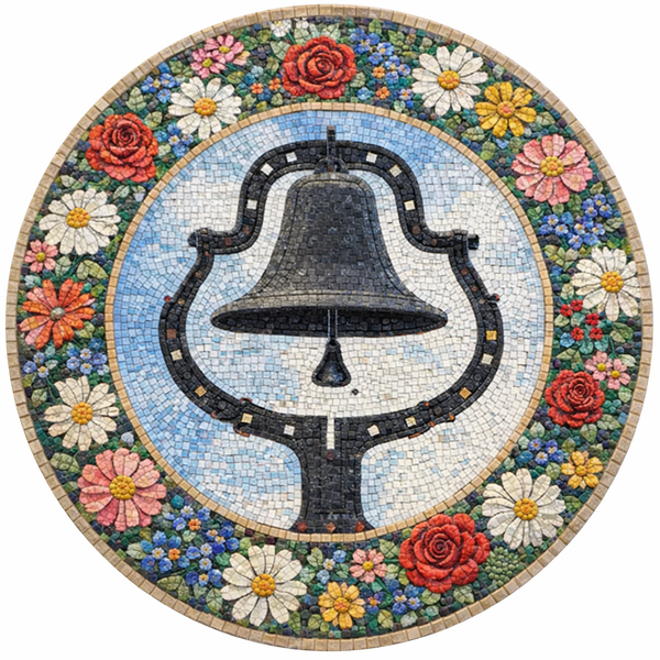 Floral Bell Mosaic Medallion