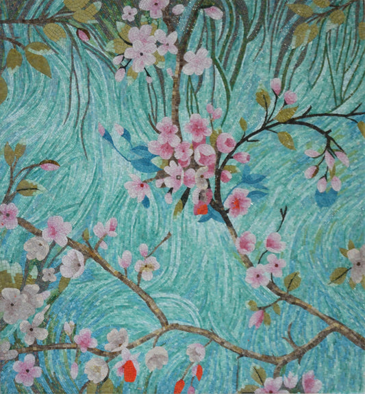 Mosaic Flower Studio Art: Nature's Elegance