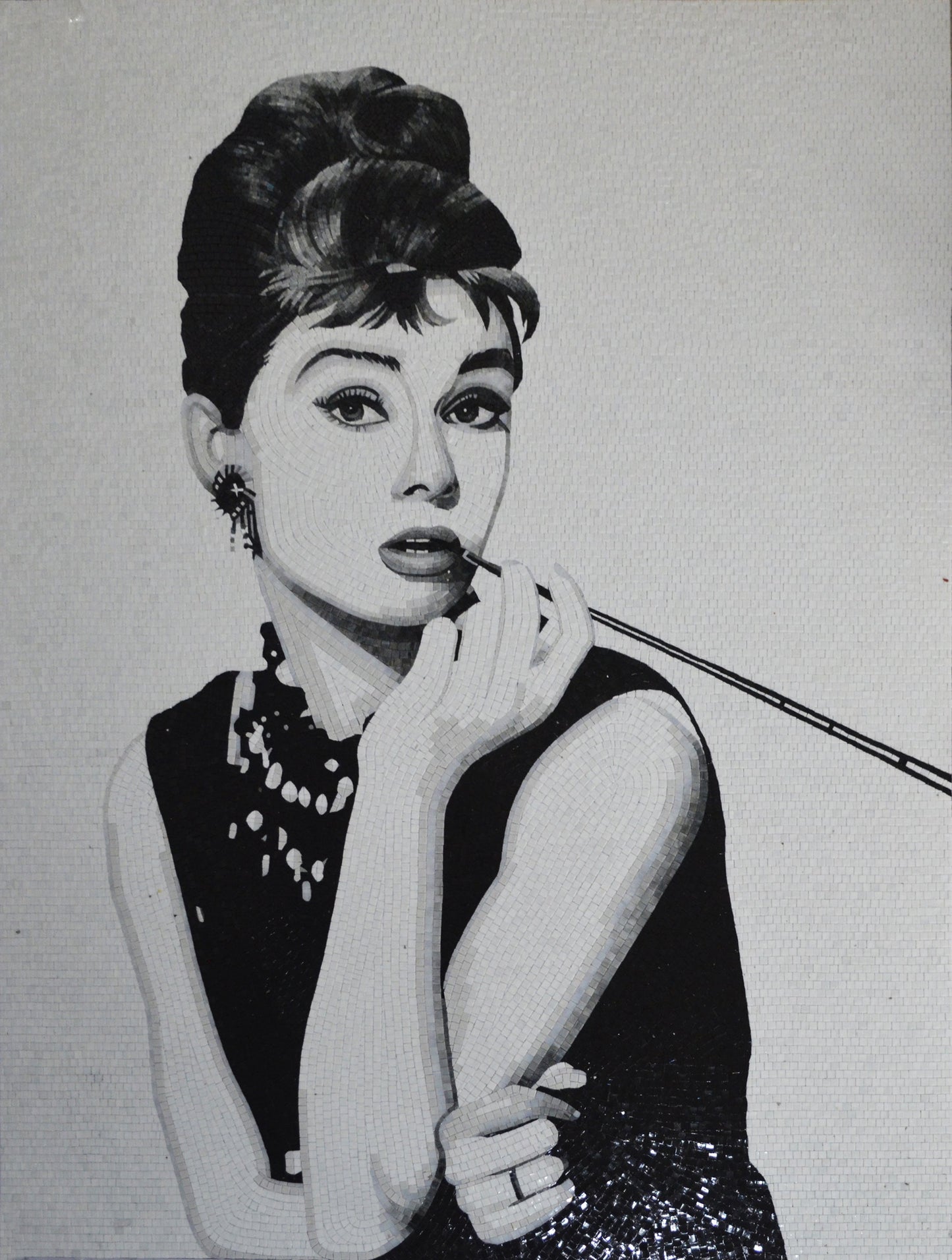 Audrey Hepburn Mosaic Portrait - British Actress