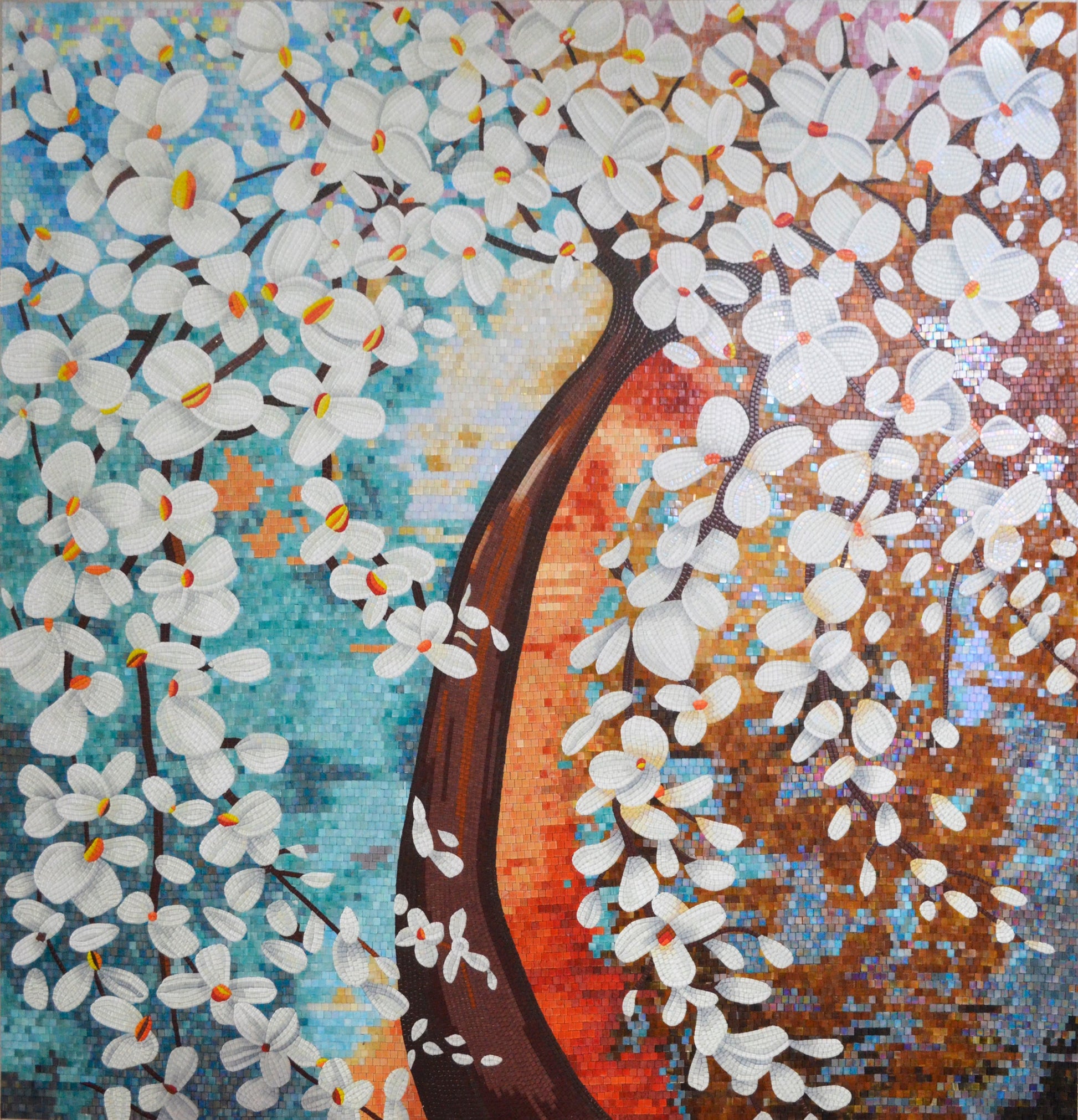 The Beauty of Nature in Glass: Tree Mosaic Art Collection