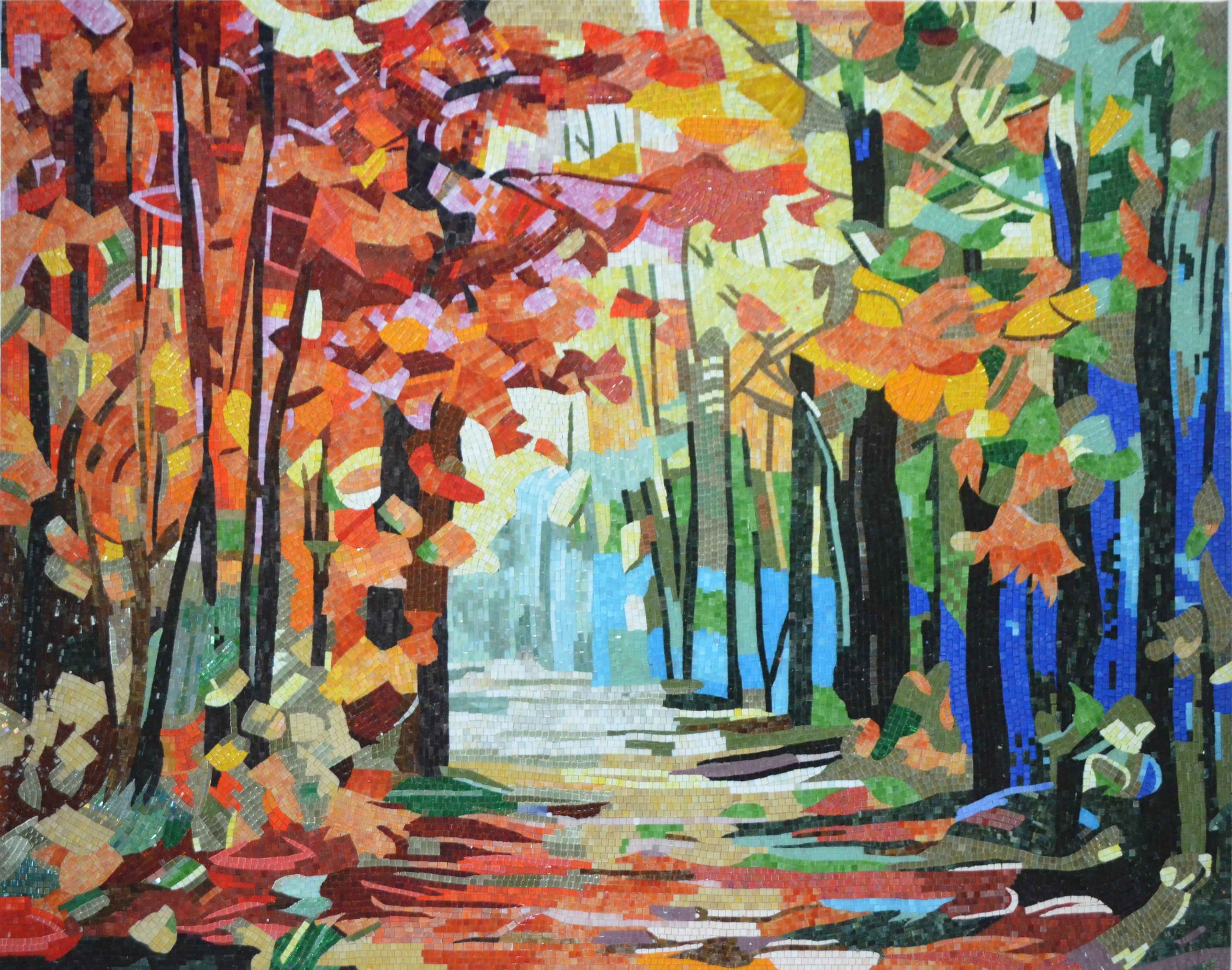 Mosaic Tree of Serenity - Tranquil Art for a Peaceful Home