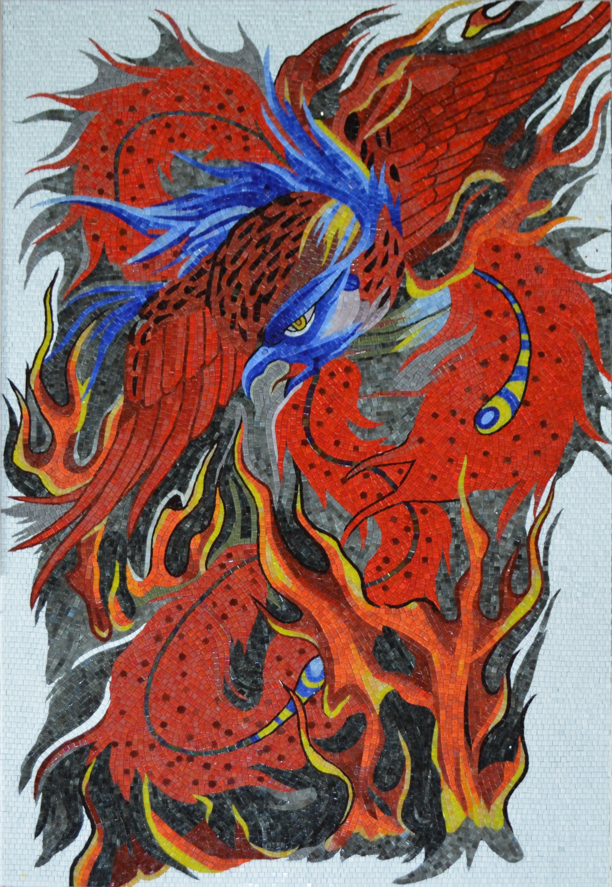 Dragon Mosaic Art - Fantasy Dragon Mosaic Tile Art