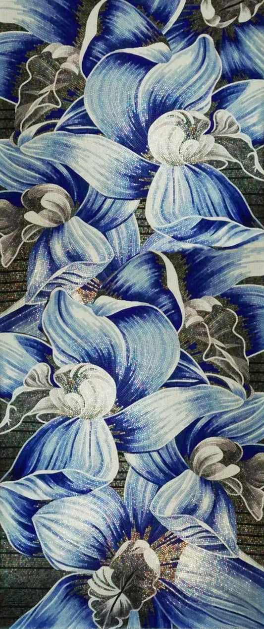 Artistic Flower Mosaic Tiles: Creative Interior Design