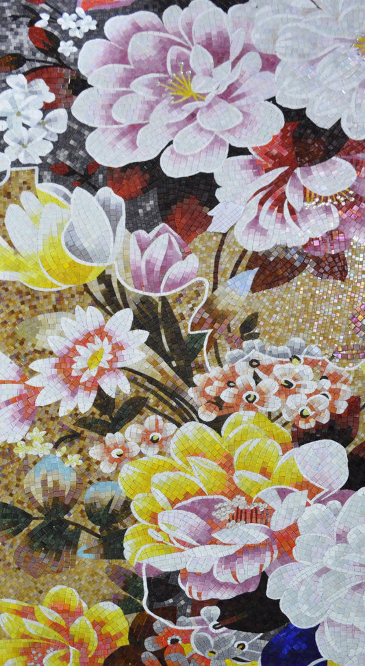 Custom Mosaic Flower Portraits: Personalized Decor