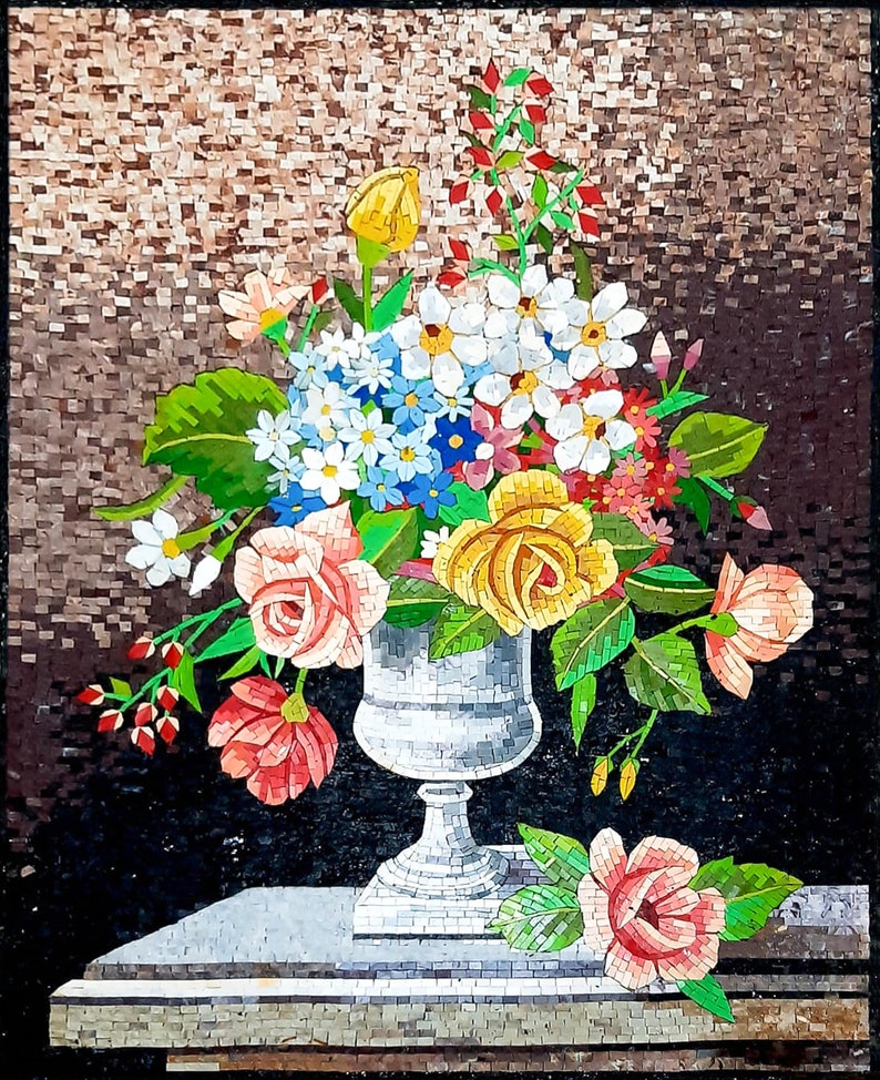 Spring in Stone: Mosaic Flowers Blossom Year-Round
