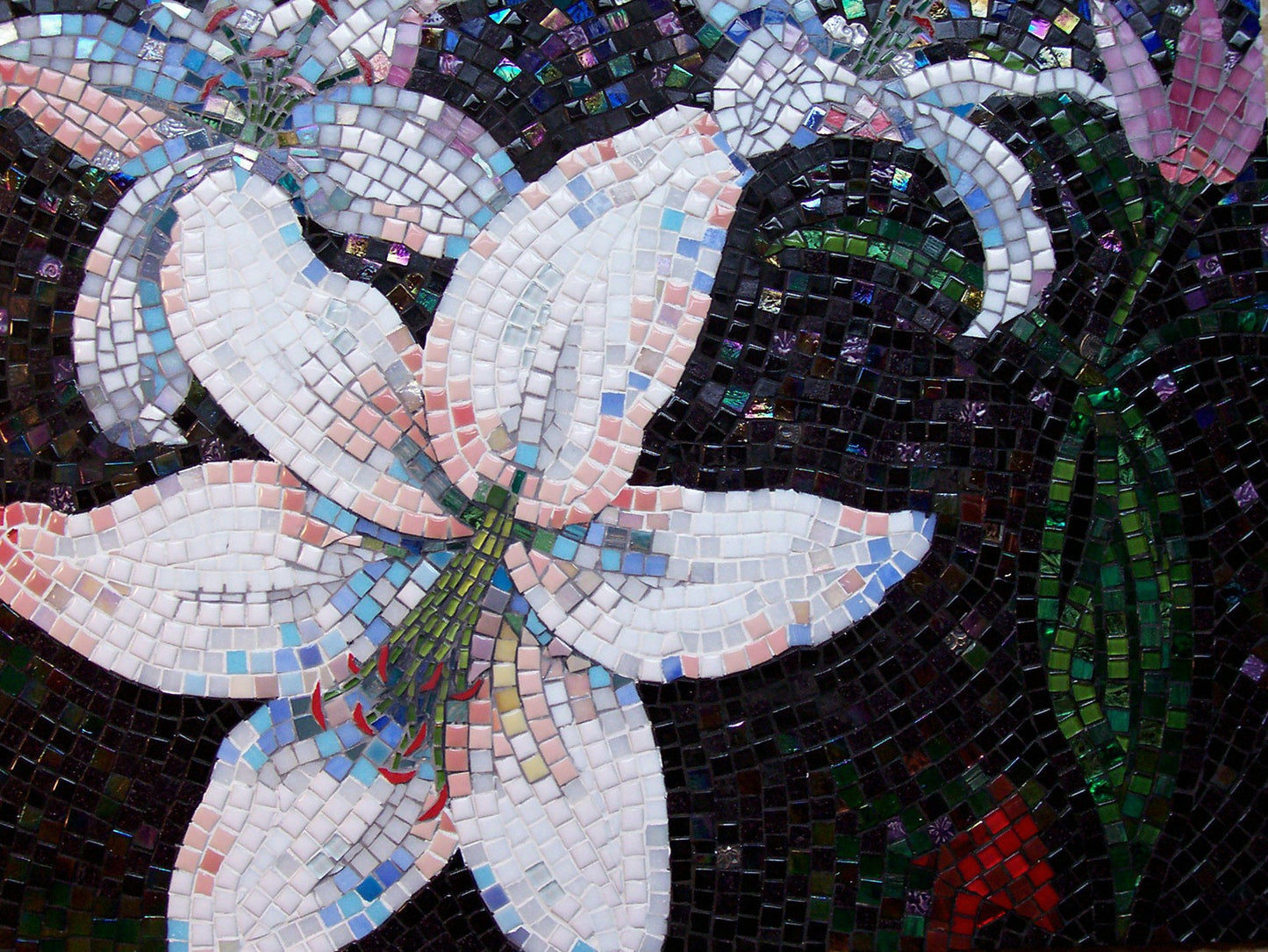 Flower Mosaic Art - Glass Mosaic