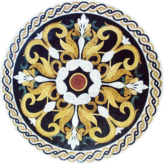 Geometric Floral Mosaic Medallion Pattern