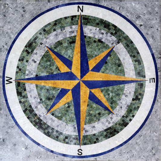 Unique Compass Mosaic Home Decor