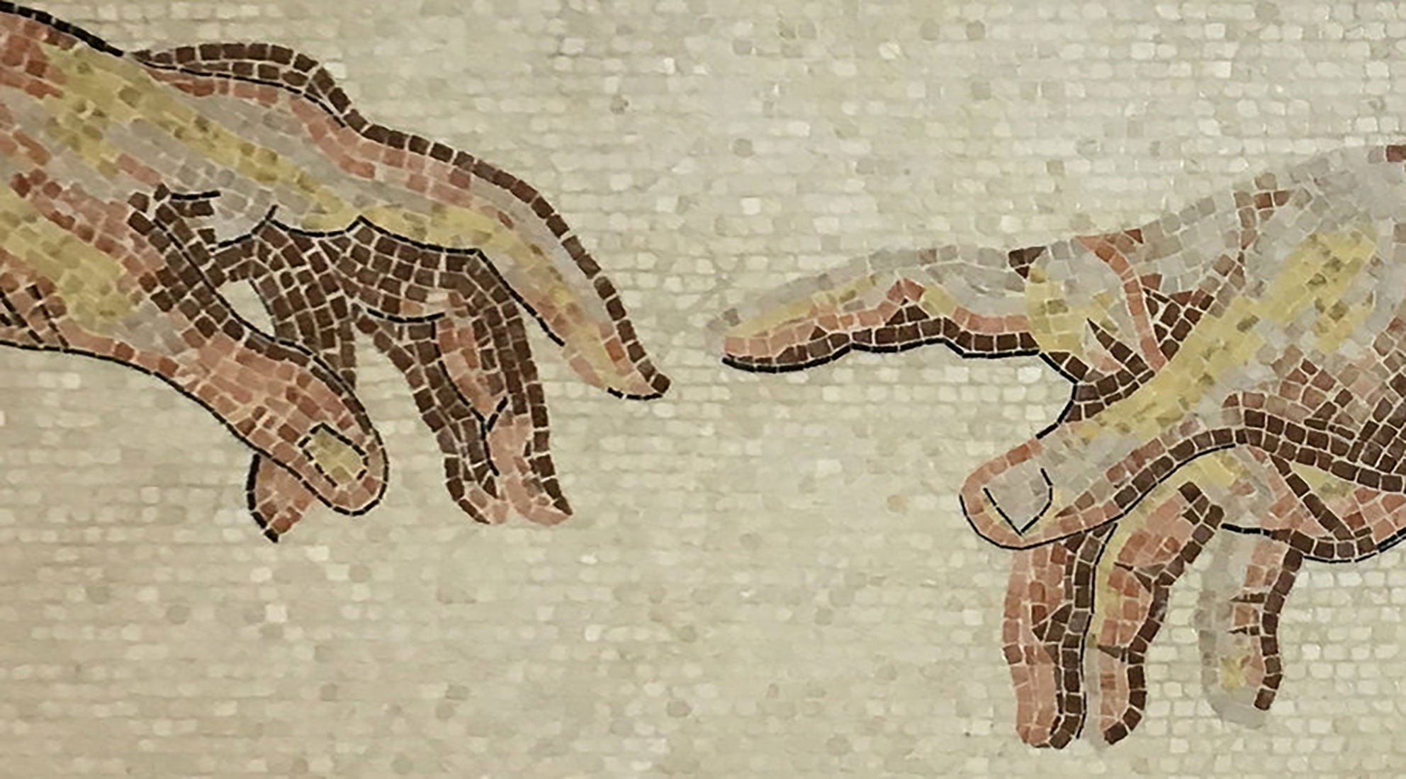 Roman Mosaic Art - Creation Of Adam