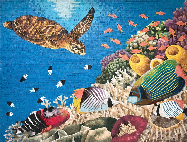 Swimming Pool Mosaics - Underwater Scene Design