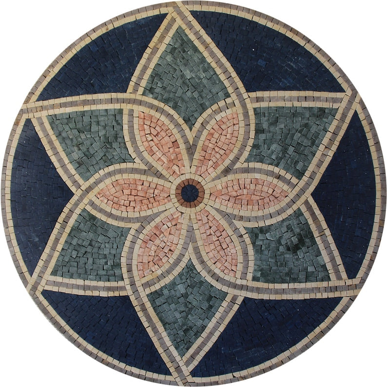 Flower Medallion Wall Decor Mosaic