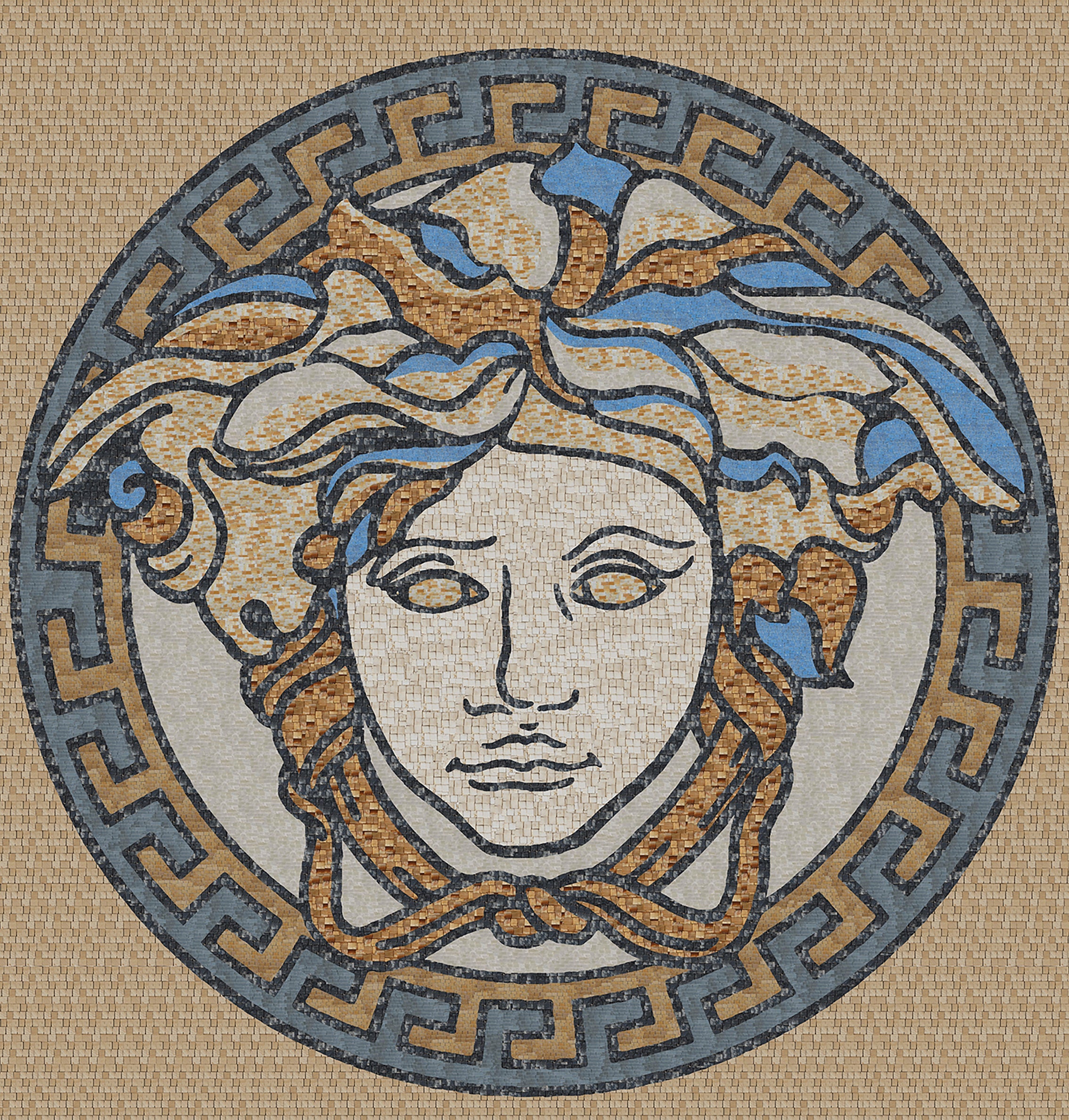 Mosaic Logo Versace Mosaic Floor Design