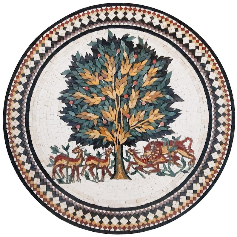 Mosaic Tile Art - Tabletop Design | Tree Mosaics | iMosaicArt