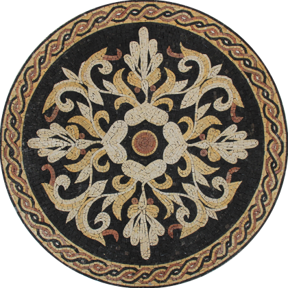 Geometric Art Medallion: Modern Elegance in Mosaic Form