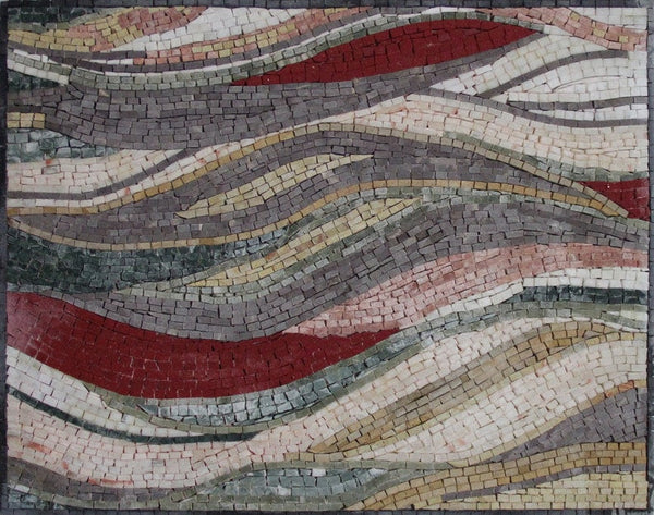 Ocean Wave Mosaic Pattern