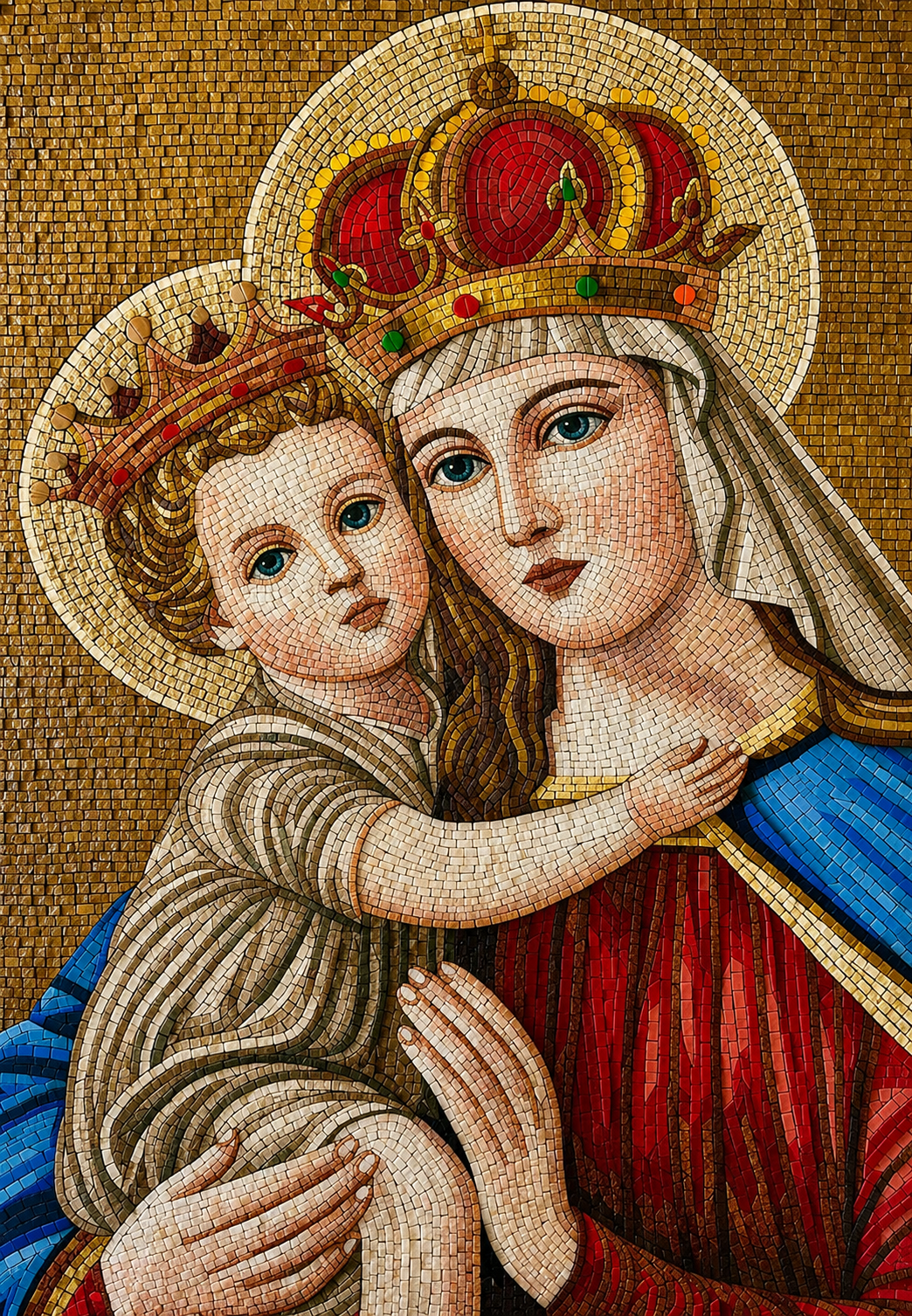 Our Lady &amp; Baby Jesus Mosaic